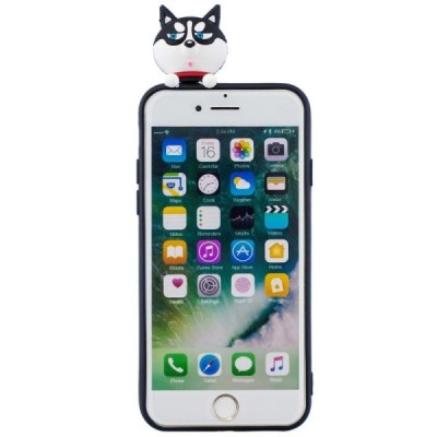 Apple iPhone 7 (iPhone 8, SE 2020) „Squezy“ Dog kieto silikono TPU juodas dėklas - nugarėlė | Priedai.lt
