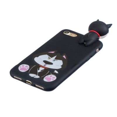 Apple iPhone 7 (iPhone 8, SE 2020) „Squezy“ Dog kieto silikono TPU juodas dėklas - nugarėlė | Priedai.lt