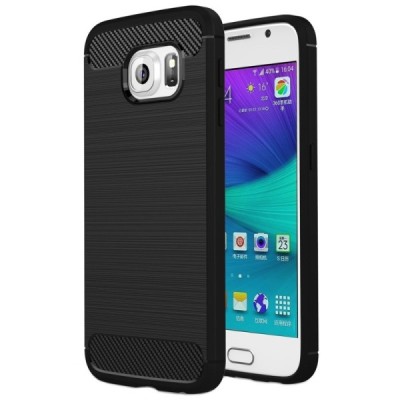 Samsung Galaxy S6 (G920) „Carbon“ kieto silikono TPU juodas dėklas - nugarėlė | Priedai.lt