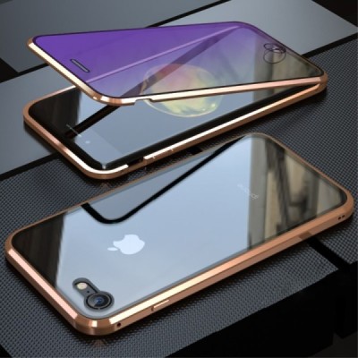 Apple iPhone 7 (iPhone 8, SE 2020) Frame skaidrus (permatomas) magnetinis dvigubas plastikinis dėklas | Priedai.lt