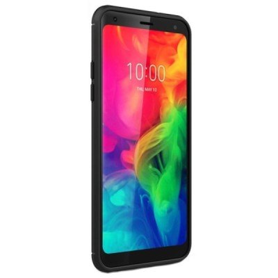 LG Q7 kieto silikono TPU juodas dėklas - nugarėlė | Priedai.lt