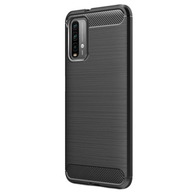 Xiaomi Redmi 9T 5G kieto silikono TPU juodas dėklas - nugarėlė | Priedai.lt