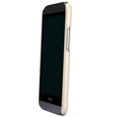 Nillkin Frosted Shield HTC One Mini 2 (HTC One M8 mini) plastikinis šampaninis dėklas - nugarėlė su ekrano plėvele / Priedai.lt
