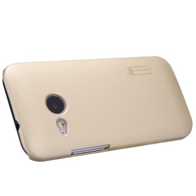 Nillkin Frosted Shield HTC One Mini 2 (HTC One M8 mini) plastikinis šampaninis dėklas - nugarėlė su ekrano plėvele / Priedai.lt