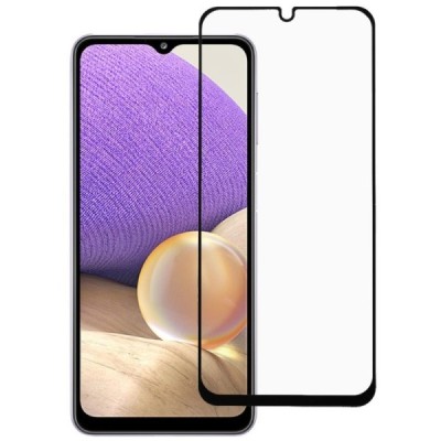 Samsung Galaxy A32 4G (A325F) „Rurihai“ 9H Tempered Glass sustiprintos apsaugos juodas pilnai dengiantis apsauginis ekrano stikl