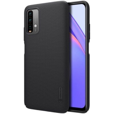 Xiaomi Redmi 9T 5G „Nillkin“ Frosted Shield juodas plastikinis dėklas, nugarėlė | Priedai.lt