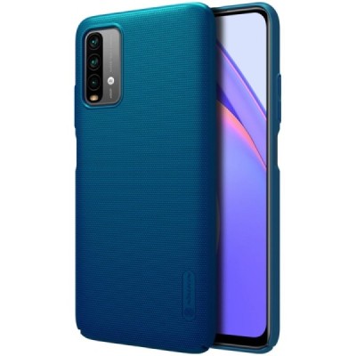 Xiaomi Redmi 9T 5G „Nillkin“ Frosted Shield mėlynas plastikinis dėklas, nugarėlė | Priedai.lt