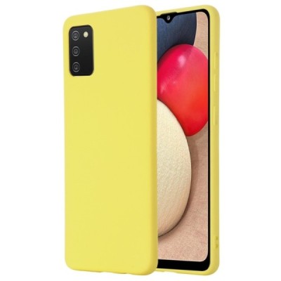 Samsung Galaxy M02s Shell kieto silikono TPU geltonas dėklas - nugarėlė | Priedai.lt