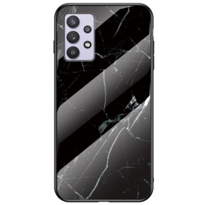 Samsung Galaxy A32 5G „Marble“ kieto silikono TPU juodas dėklas - nugarėlė | Priedai.lt