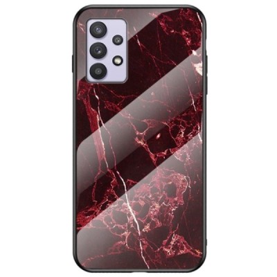 Samsung Galaxy A32 5G „Marble“ kieto silikono TPU raudonas dėklas - nugarėlė | Priedai.lt