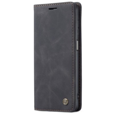 Samsung Galaxy A32 5G CaseMe Retro solidus atverčiamas juodas odinis dėklas - knygutė | Priedai.lt