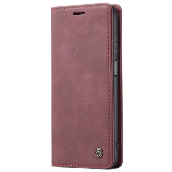 „CaseMe“ Retro solidus atverčiamas dėklas - bordo (Galaxy A32 5G)