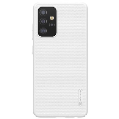Samsung Galaxy A52 5G (A526B) „Nillkin“ Frosted Shield baltas plastikinis dėklas, nugarėlė | Priedai.lt