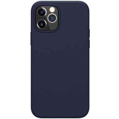 Apple iPhone 12 (12 Pro) "Nillkin" Flex Liquid Silicone mėlynas dėklas - nugarėlė | Priedai.lt