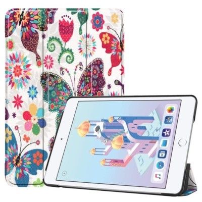 Apple iPad mini 4 (iPad mini 2019) atverčiamas spalvotas „Butterflies“ dėklas - knygutė | Priedai.lt