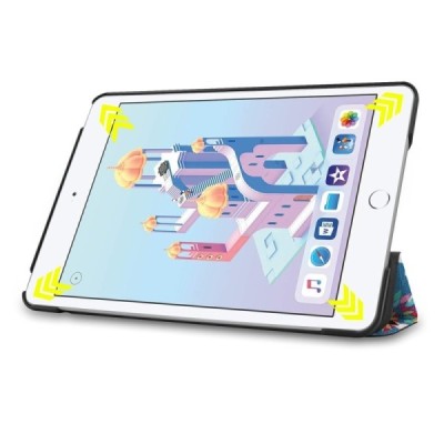 Apple iPad mini 4 (iPad mini 2019) atverčiamas spalvotas „Butterflies“ dėklas - knygutė | Priedai.lt