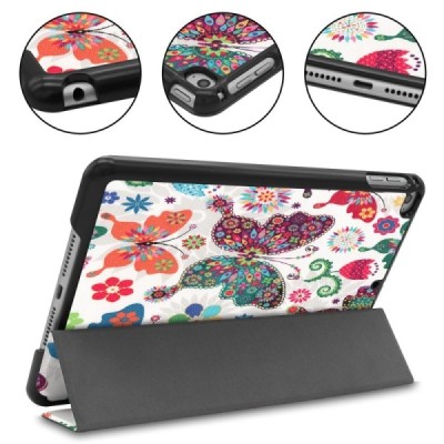Apple iPad mini 4 (iPad mini 2019) atverčiamas spalvotas „Butterflies“ dėklas - knygutė | Priedai.lt