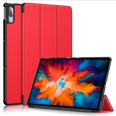 Lenovo Tab P11 Pro 11.5" (J706F) atverčiamas raudonas odinis dėklas (sulankstomas) | Priedai.lt