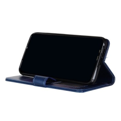 Samsung Galaxy A72 5G (A726B, A725F) atverčiamas mėlynas odinis dėklas - piniginė | Priedai.lt