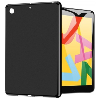 Apple iPad 10.2" (2019) kieto silikono TPU juodas dėklas - nugarėlė | Priedai.lt