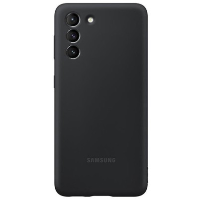 Samsung Galaxy S21 (G991B) „Samsung“ Silicone Cover kieto silikono juodas dėklas | Priedai.lt