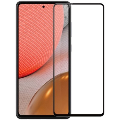 Samsung Galaxy A72 (A726B, A725F) Nillkin CP 9H Tempered Glass sustiprintos apsaugos juodas pilnai dengiantis apsauginis ekrano