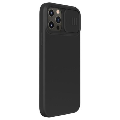 Apple iPhone 12 (12 Pro) „Nillkin“ CamShield MagSafe juodas dėklas, nugarėlė su kameros apsauga | Priedai.lt