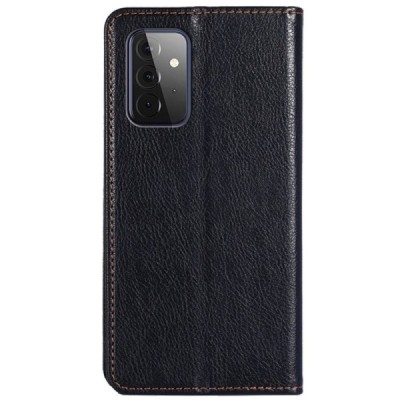 Solidus Samsung Galaxy A72 (A726B, A725F) juodas odinis atverčiamas dėklas | Priedai.lt