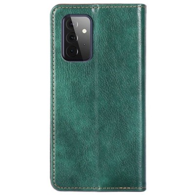 Solidus Samsung Galaxy A72 (A726B, A725F) žalios odinis atverčiamas dėklas | Priedai.lt