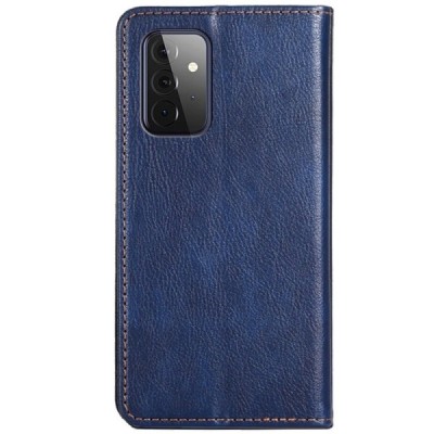Solidus Samsung Galaxy A72 (A726B, A725F) mėlynas odinis atverčiamas dėklas | Priedai.lt