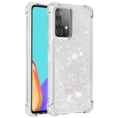Samsung Galaxy A52 5G (A526B, A525F) Shine Kickstand kieto silikono TPU skaidrus dėklas - nugarėlė | Priedai.lt