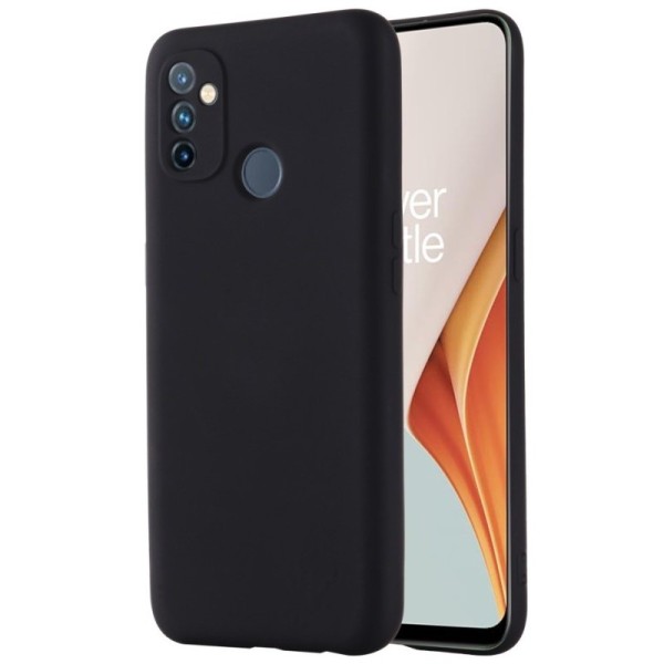 „Shell“ kieto silikono (TPU) dėklas - juodas (OnePlus Nord N100)