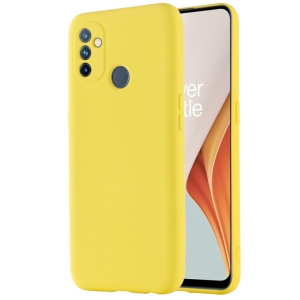 „Shell“ kieto silikono (TPU) dėklas - geltonas (OnePlus Nord N100)