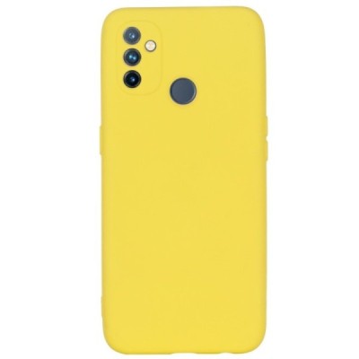 OnePlus Nord N100 Shell kieto silikono TPU geltonas dėklas - nugarėlė | Priedai.lt
