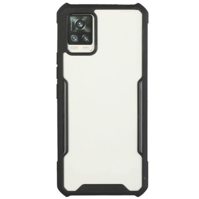 Samsung Galaxy A72 (A726B, A725F) skaidrus juodos spalvos apvadais kieto silikono (TPU) dėklas | Priedai.lt
