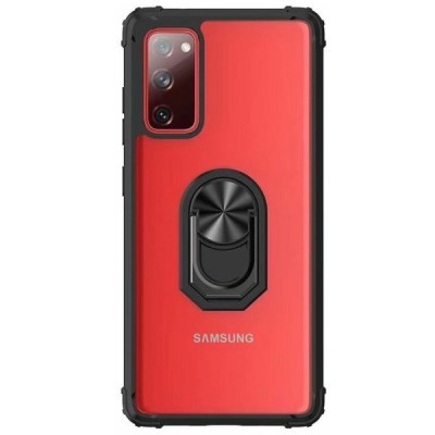 Samsung Galaxy A72 (A726B, A725F) „Fashion“ Kickstand kieto silikono TPU skaidrus dėklas - nugarėlė | Priedai.lt
