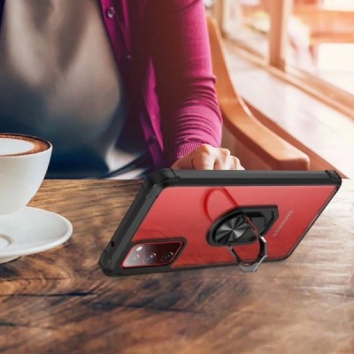 Samsung Galaxy A52 5G (A526B, A525F) „Fashion“ Kickstand kieto silikono TPU skaidrus dėklas - nugarėlė | Priedai.lt