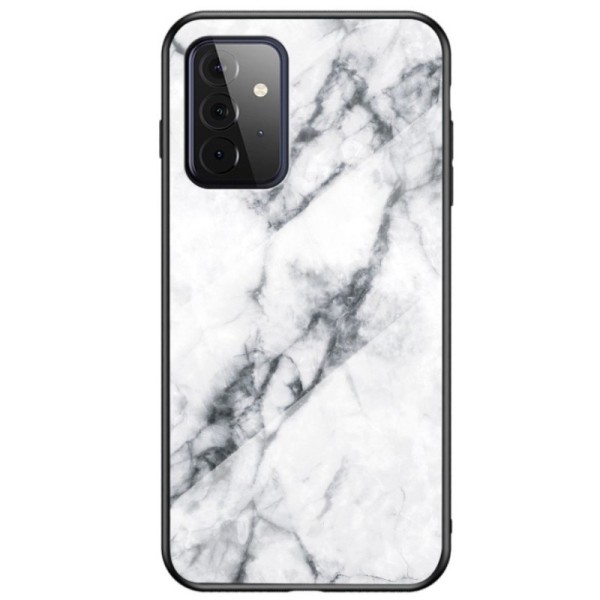 „Marble“ kieto silikono (TPU) dėklas - baltas (Galaxy A72)