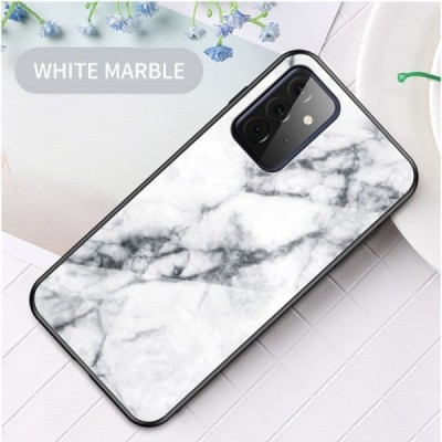 Samsung Galaxy A72 (A726B, A725F) „Marble“ kieto silikono TPU baltas  dėklas - nugarėlė | Priedai.lt