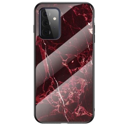 Samsung Galaxy A72 (A726B, A725F) „Marble“ kieto silikono TPU raudonas dėklas - nugarėlė | Priedai.lt