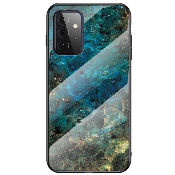 „Marble“ kieto silikono (TPU) dėklas - mėlynas (Galaxy A72)