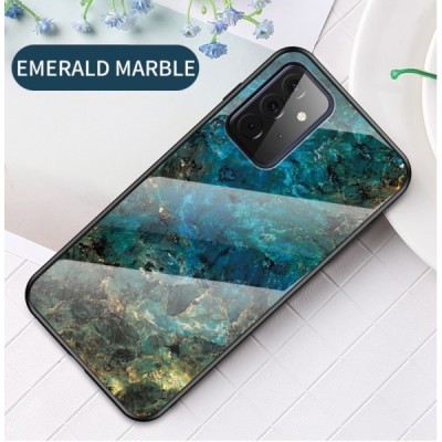 Samsung Galaxy A72 (A726B, A725F) „Marble“ kieto silikono TPU mėlynas dėklas - nugarėlė | Priedai.lt