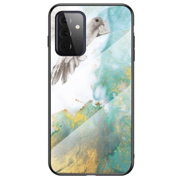 „Marble“ kieto silikono (TPU) dėklas - žalias (Galaxy A72)