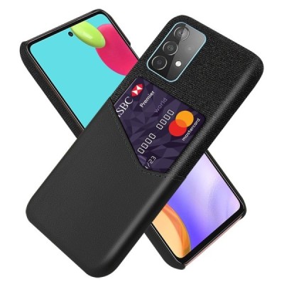 „KSQ“ Shell Samsung Galaxy A52 5G (A526B, A525F) juodas odinis dėklas - nugarėlė su kišenėle kortelėms | Priedai.lt