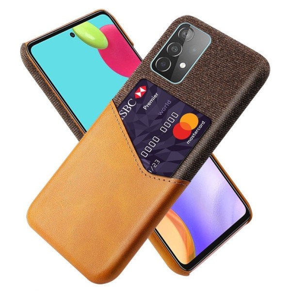 „KSQ“ Shell dėklas su kišenėle - rudas (Galaxy A52 / A52s)