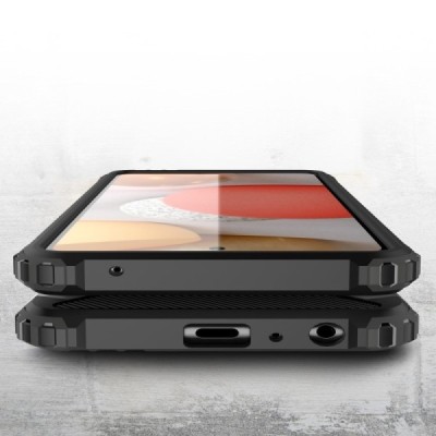 Sustiprintos apsaugos Samsung Galaxy A52 5G (A526B, A525F) juodas kieto silikono (TPU) ir plastiko dėklas | Priedai.lt