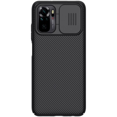 Xiaomi Redmi Note 10 4G (Note 10s, Poco M5s) Nillkin CamShield juodas dėklas, nugarėlė su kameros apsauga | Priedai.lt
