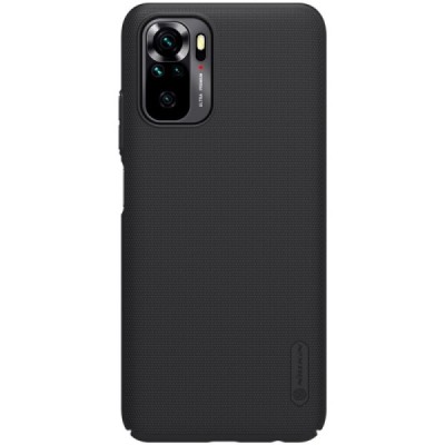 Xiaomi Redmi Note 10 4G (Note 10s, Poco M5s) Nillkin Frosted Shield juodas plastikinis dėklas, nugarėlė | Priedai.lt
