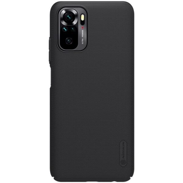„Nillkin“ Frosted Shield dėklas - juodas (Redmi Note 10S / Note 10 4G / Poco M5s)