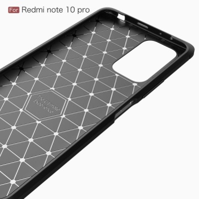 Xiaomi Redmi Note 10 Pro kieto silikono TPU juodas dėklas - nugarėlė | Priedai.lt